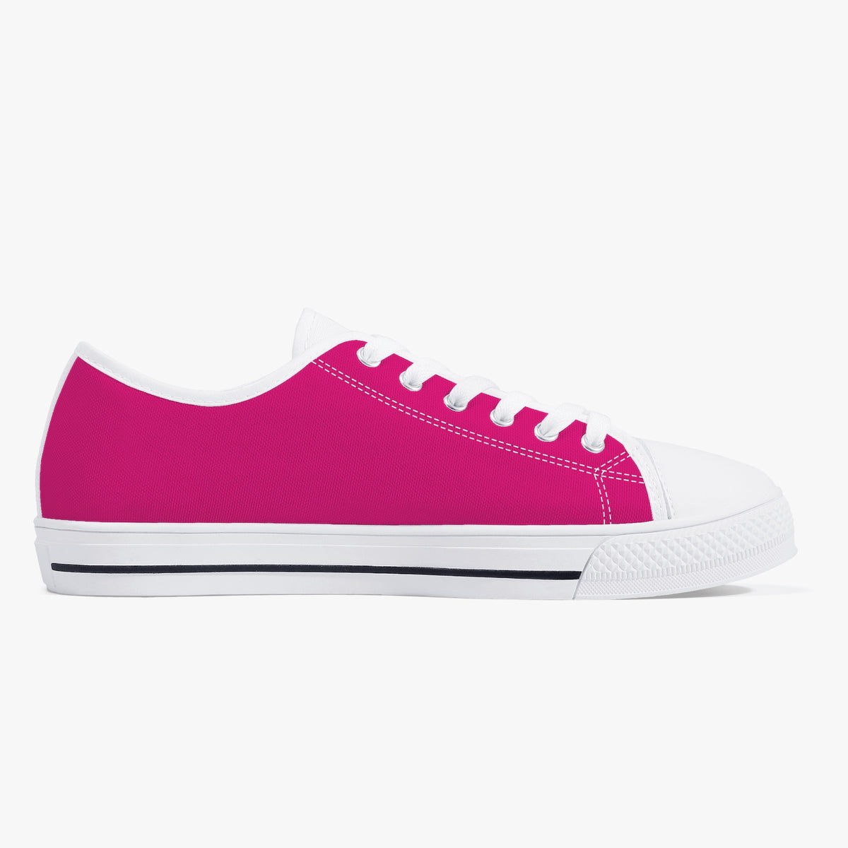 Crake Low Top Pink laced low top plain color canvas shoes