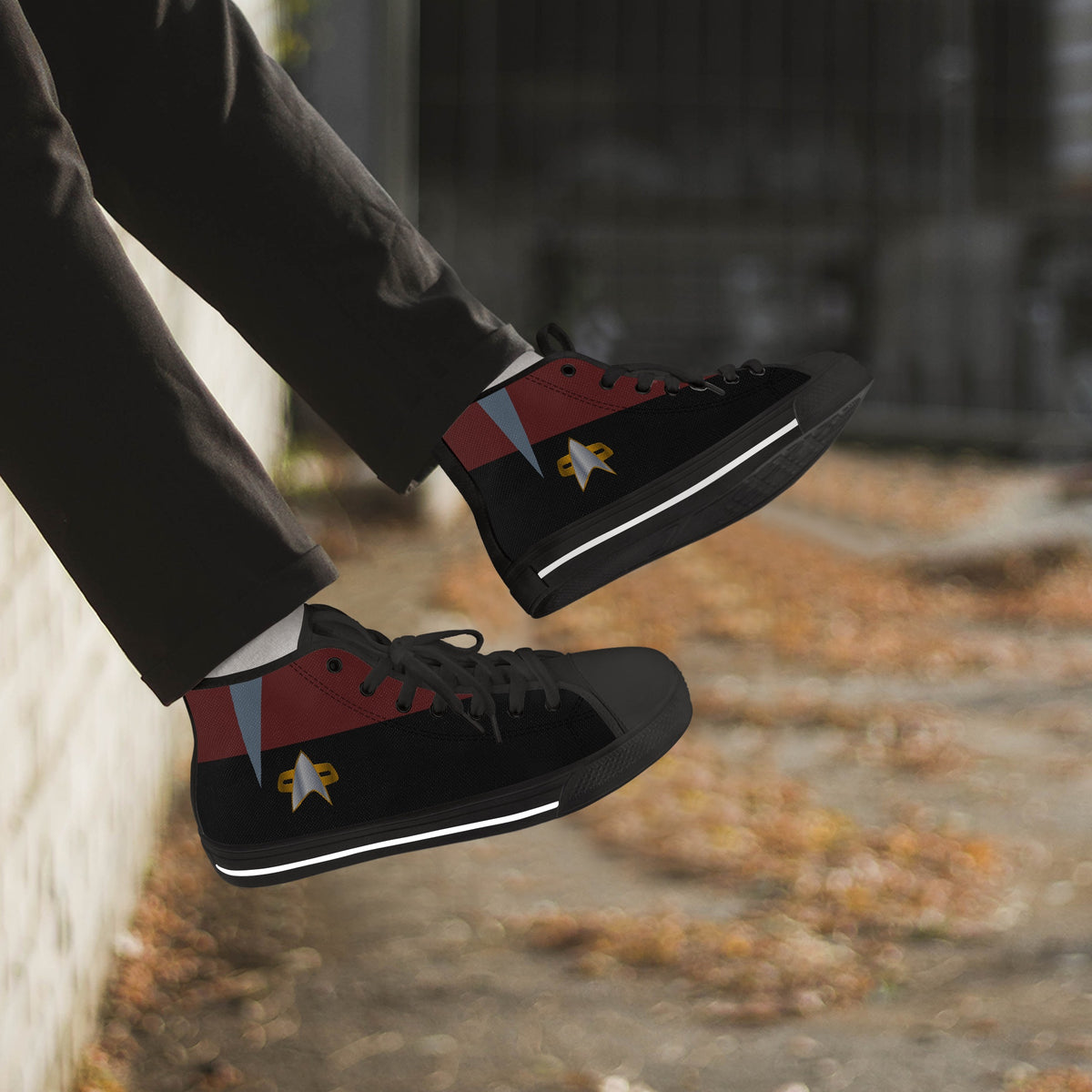 Crake High Top The Locker 2 laced custom prints canvas shoes