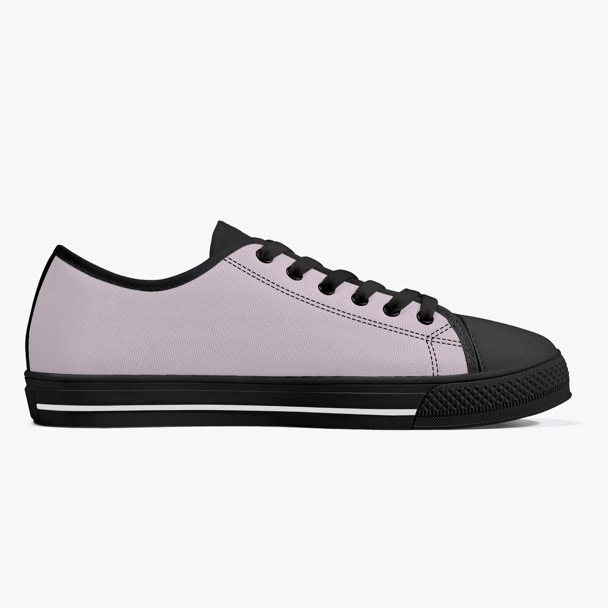 Crake Low Top Light Purple laced low top plain color canvas shoes