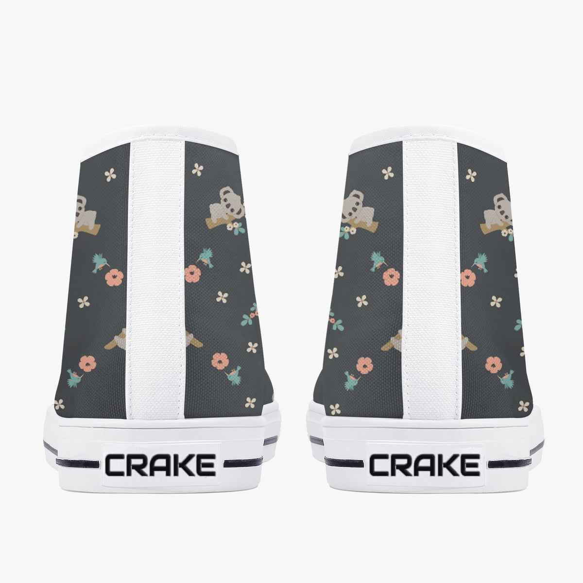 Crake High Top Koala Bear laced custom prints canvas shoes