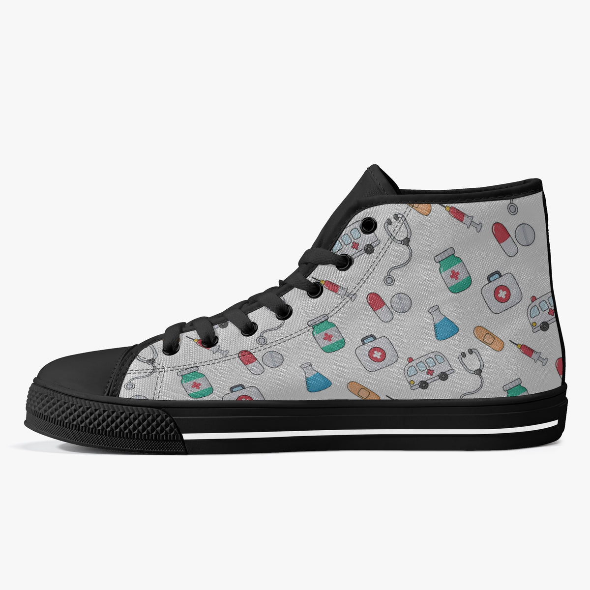 Crake High Top Donovan laced custom prints canvas shoes
