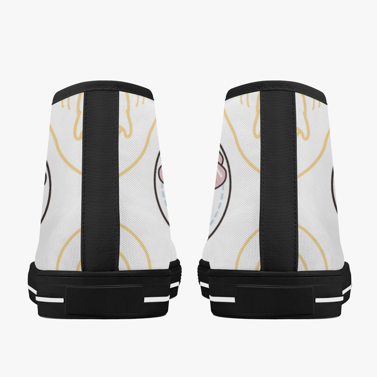 Crake High Top Egger Plate laced custom prints canvas shoes
