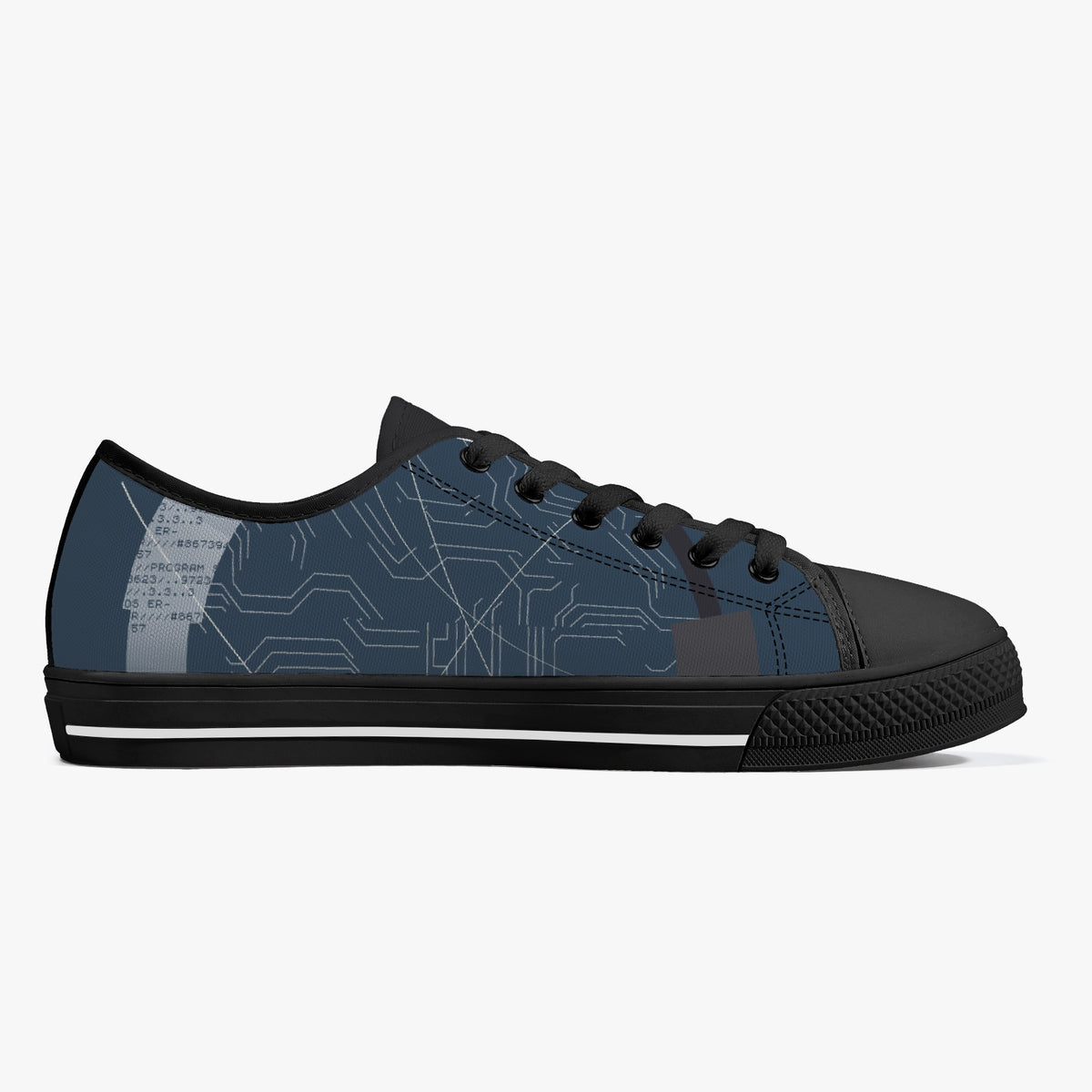 Crake Low Top Jikutsu laced custom prints canvas shoes