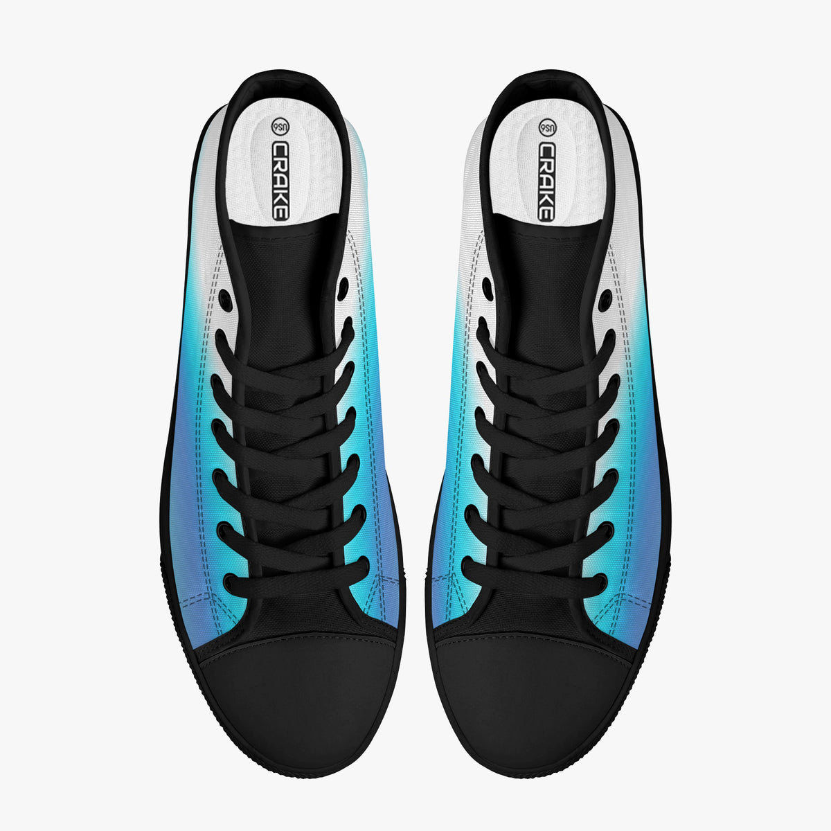 Crake High Top Sky and Sea laced custom prints canvas shoes