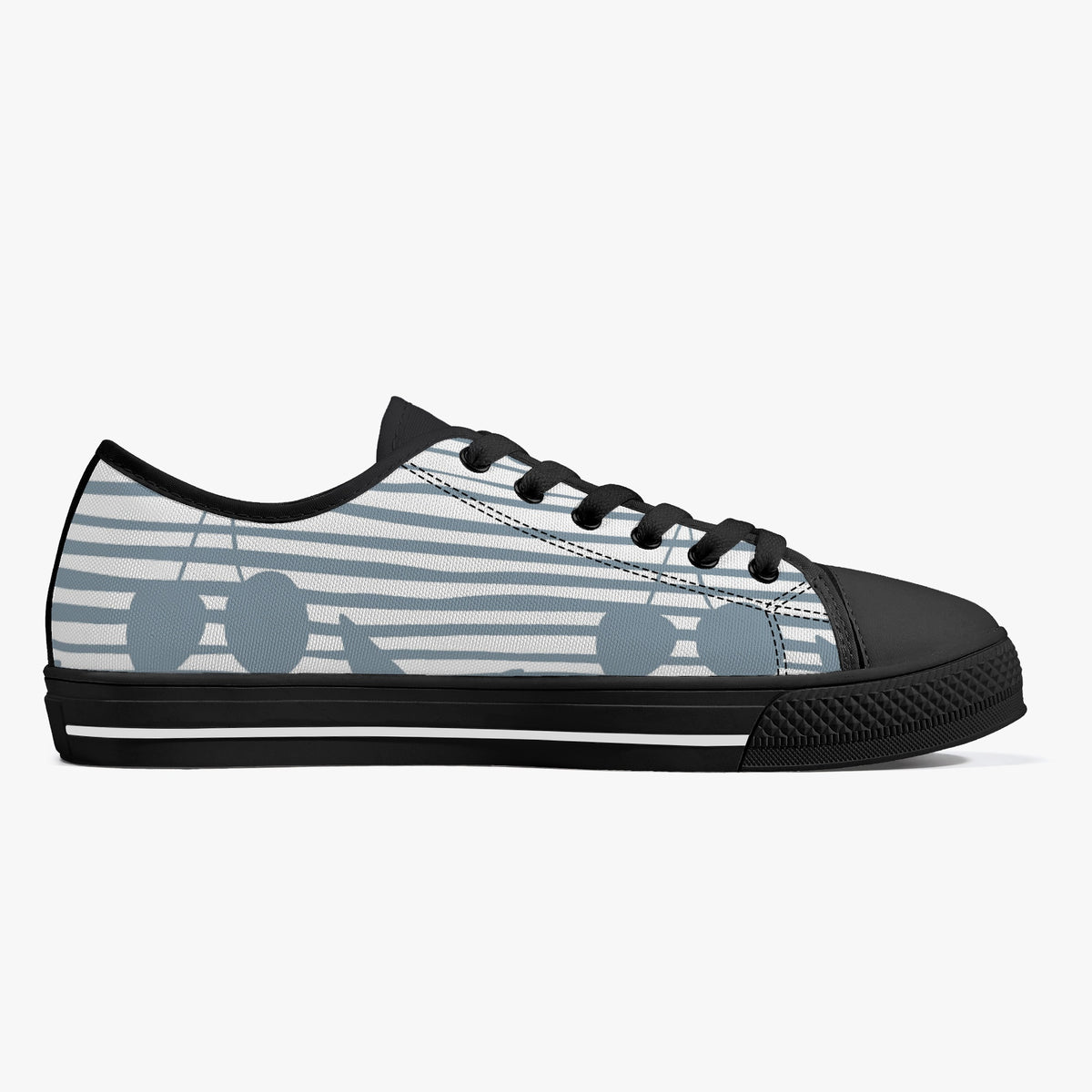 Crake Low Top The Curtain laced custom prints canvas shoes