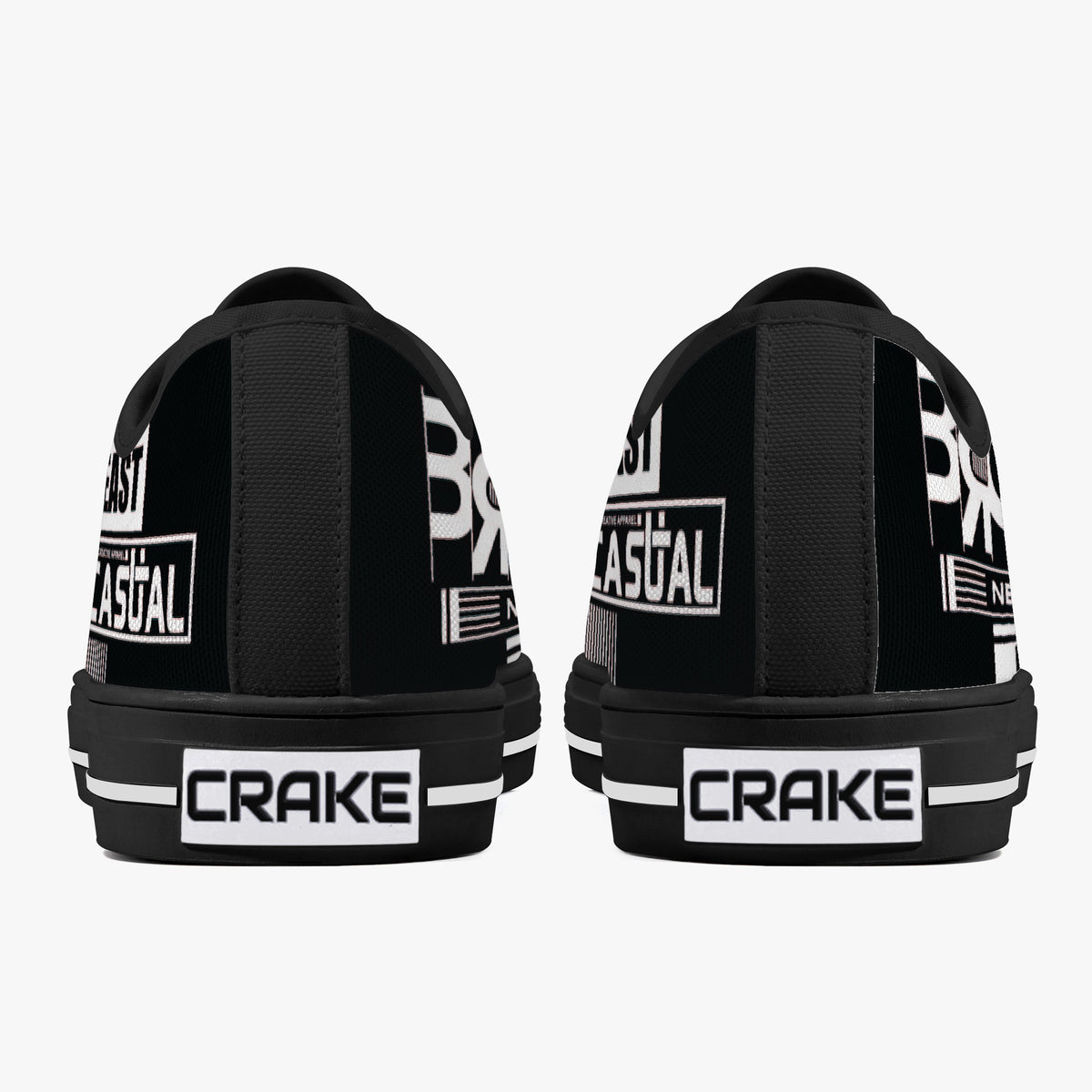 Crake Low Top Bronx and Brooklyn laced custom prints canvas shoes