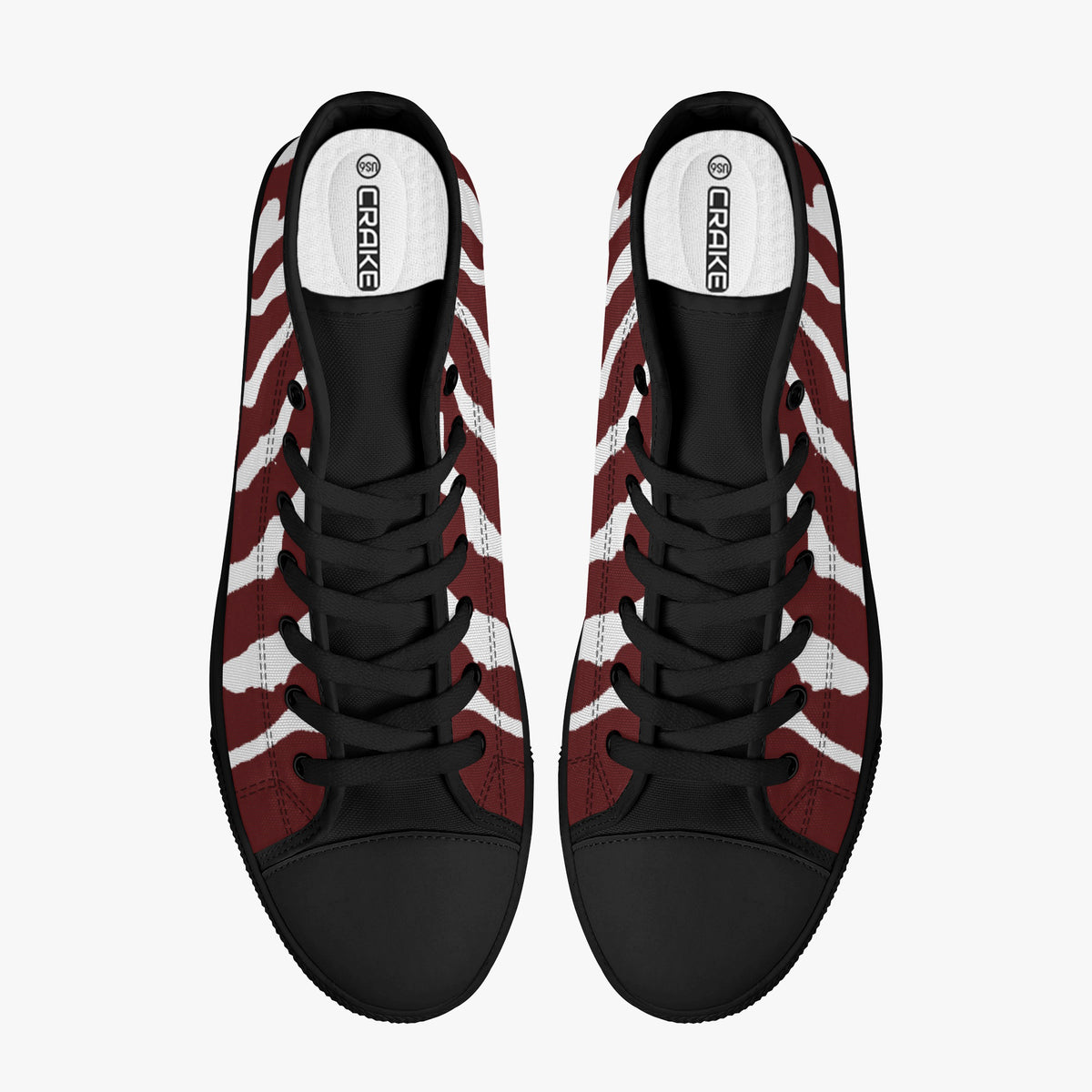 Crake High Top Monster laced custom prints canvas shoes