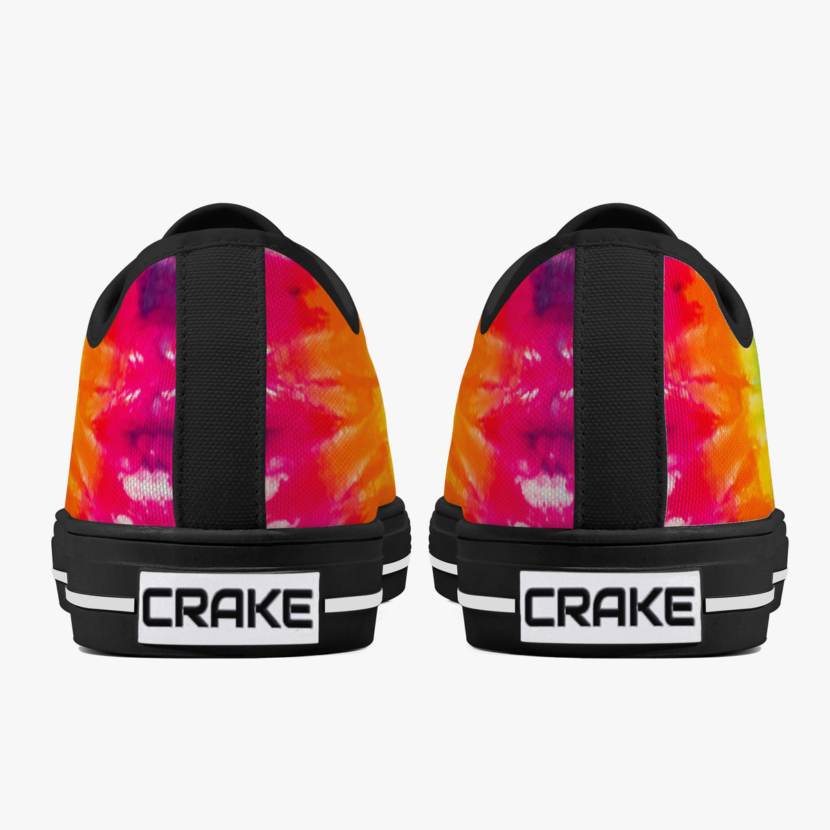 Crake Low Top Rainbow laced custom prints canvas shoes