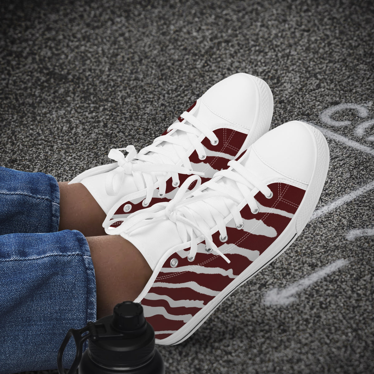 Crake High Top Monster laced custom prints canvas shoes