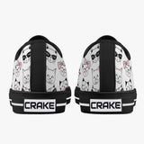 Crake Low Top Smiley Cats laced custom prints canvas shoes at RM MYR289