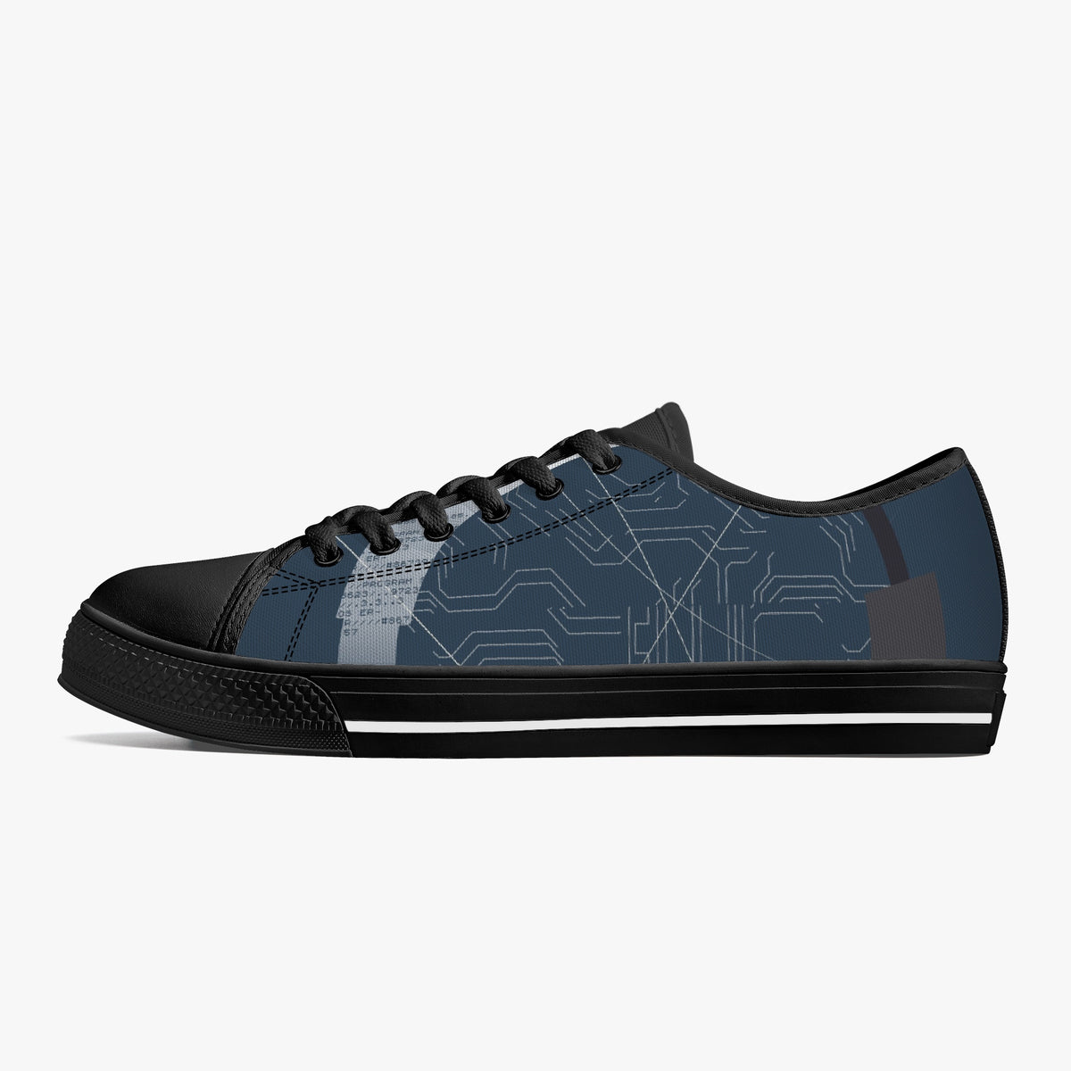 Crake Low Top Jikutsu laced custom prints canvas shoes
