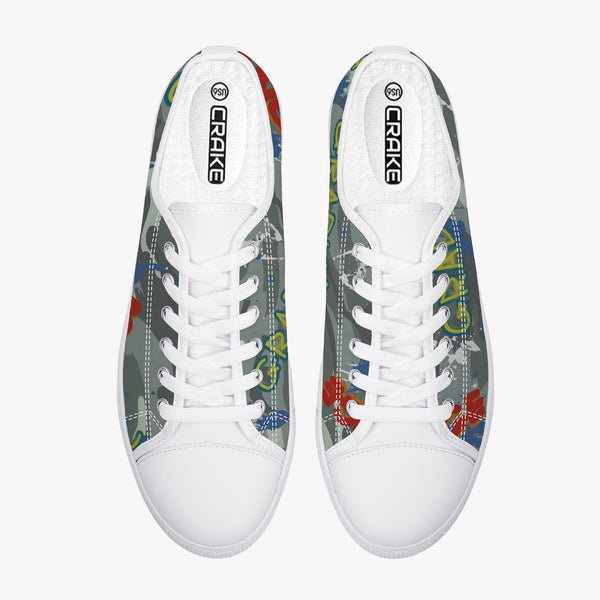 Crake Low Top Gradual laced custom prints canvas shoes at RM MYR289