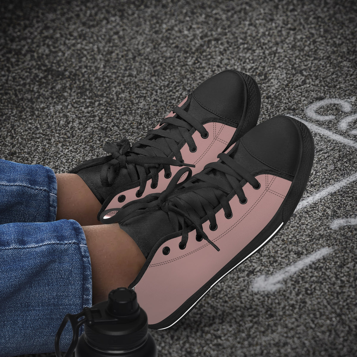 Crake High Top Lips laced custom prints canvas shoes