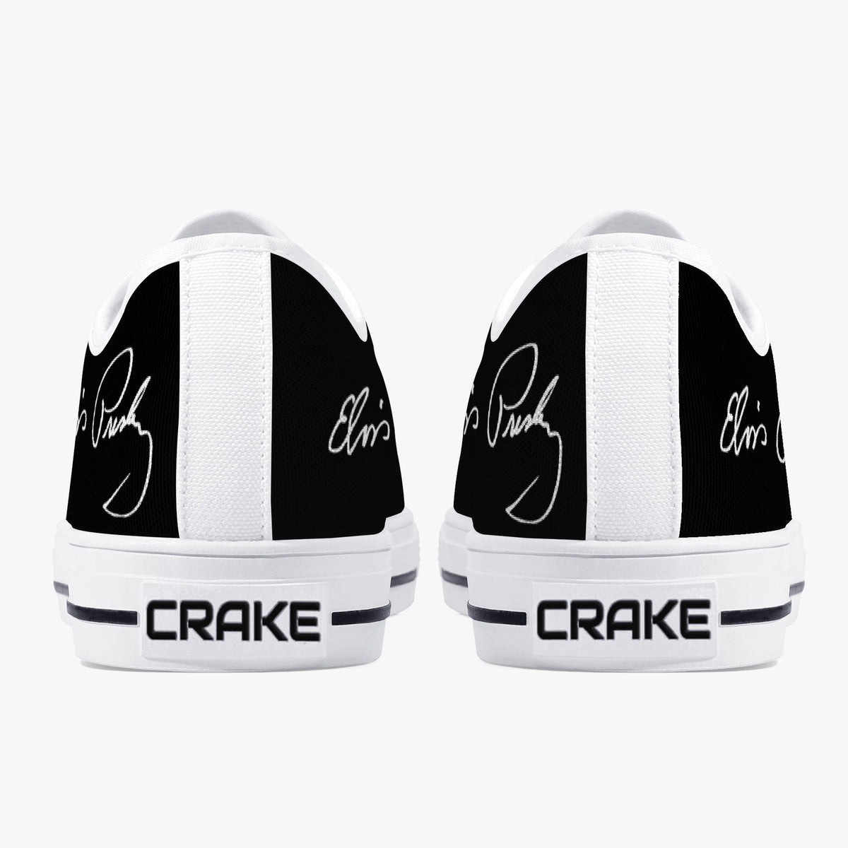 Crake Low Top Elvis laced custom prints canvas shoes