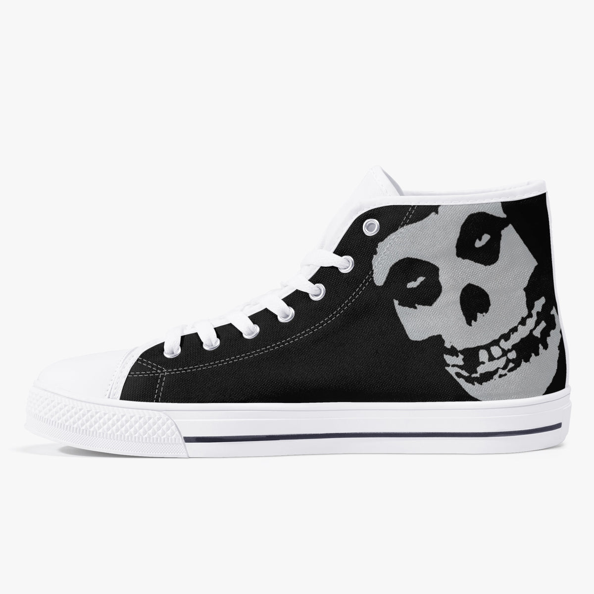 Crake High Top S1000 the Skull laced custom prints canvas shoes