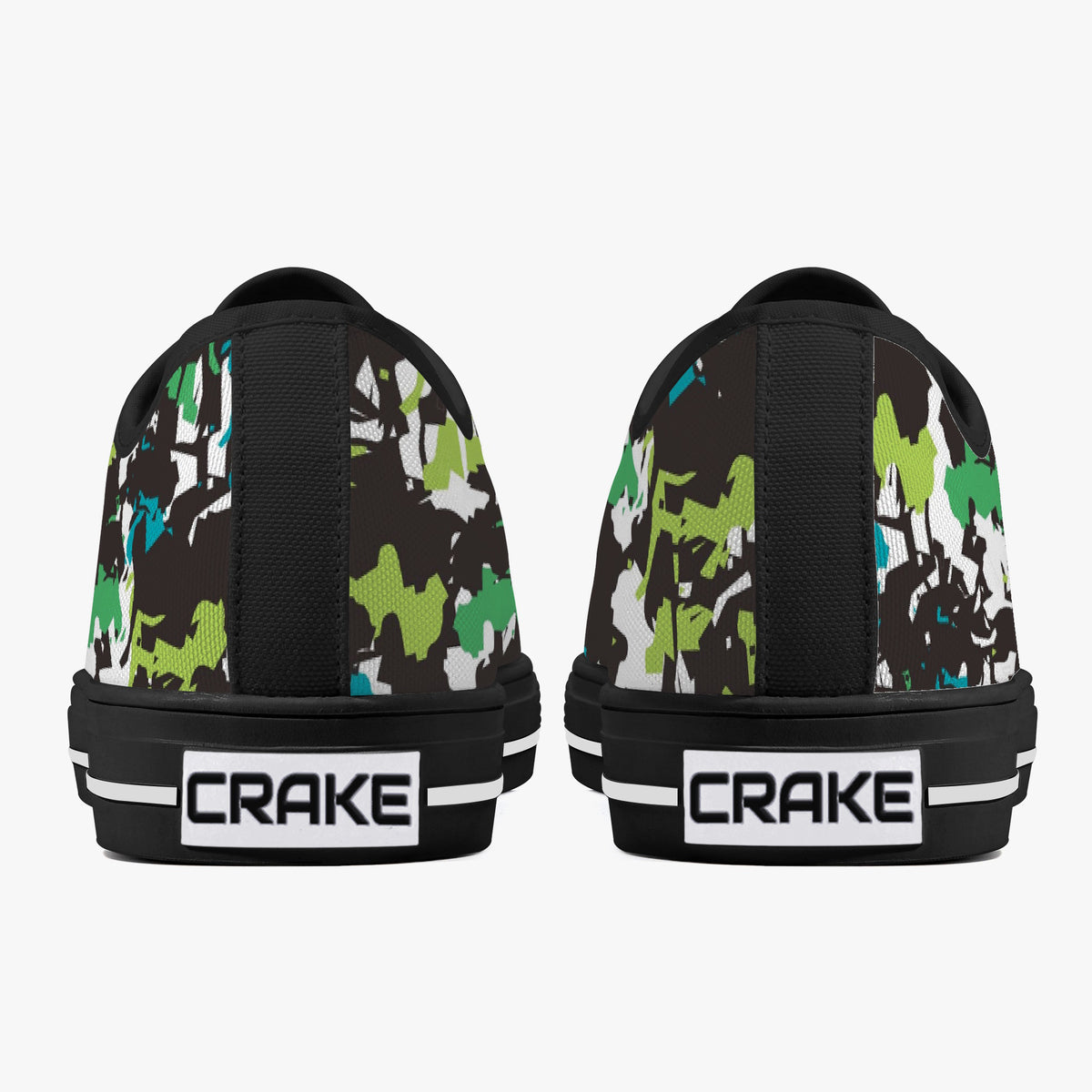 Crake Low Top Modern Art laced custom prints canvas shoes