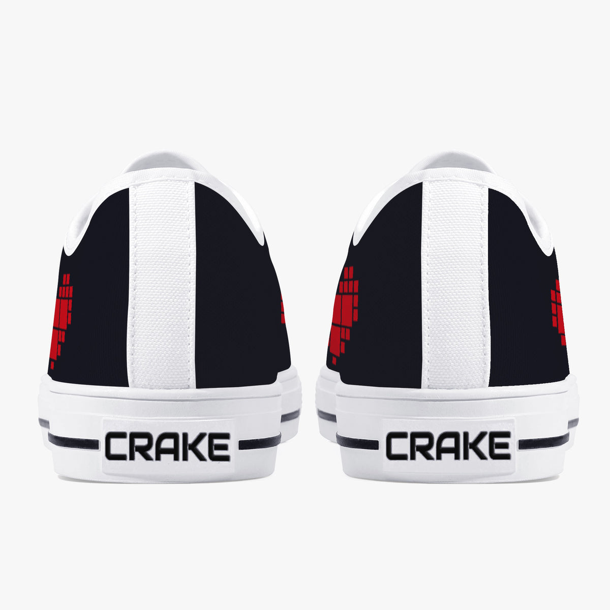 Crake Low Top Love laced custom prints canvas shoes