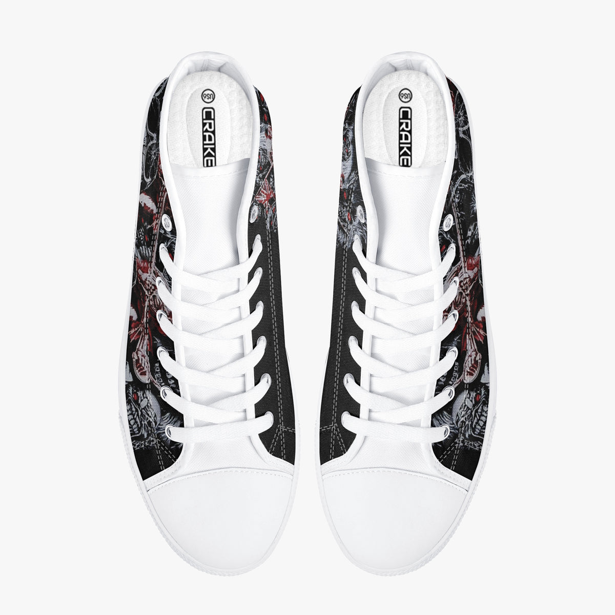 Crake High Top The Beast laced custom prints canvas shoes
