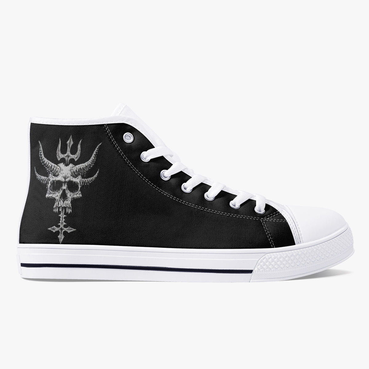 Crake High Top Hades laced custom prints canvas shoes