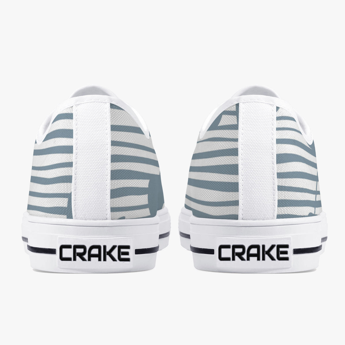 Crake Low Top The Curtain laced custom prints canvas shoes