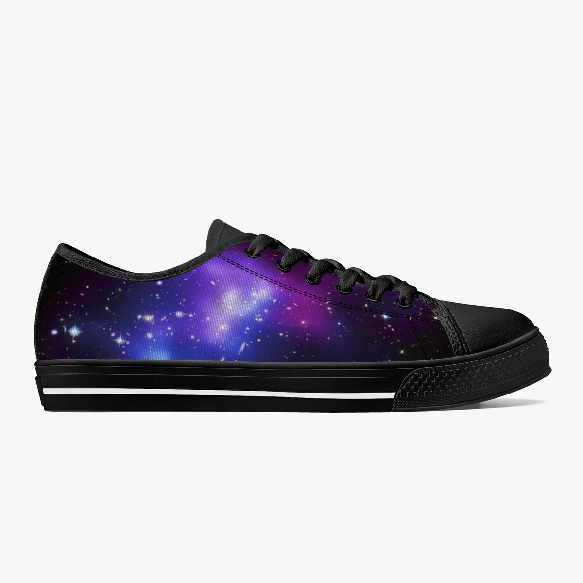 Crake Low Top Galaxy laced custom prints canvas shoes