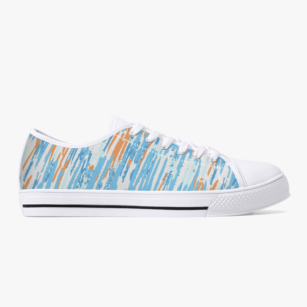 Crake Low Top Victory laced custom prints canvas shoes