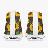 Crake High Top Sunflowers laced custom prints canvas shoes at RM MYR289