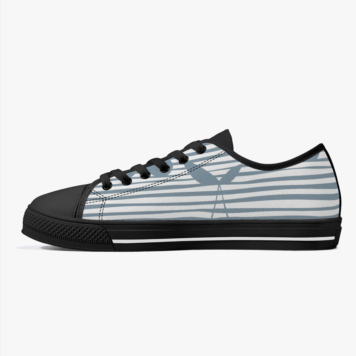 Crake Low Top The Curtain laced custom prints canvas shoes