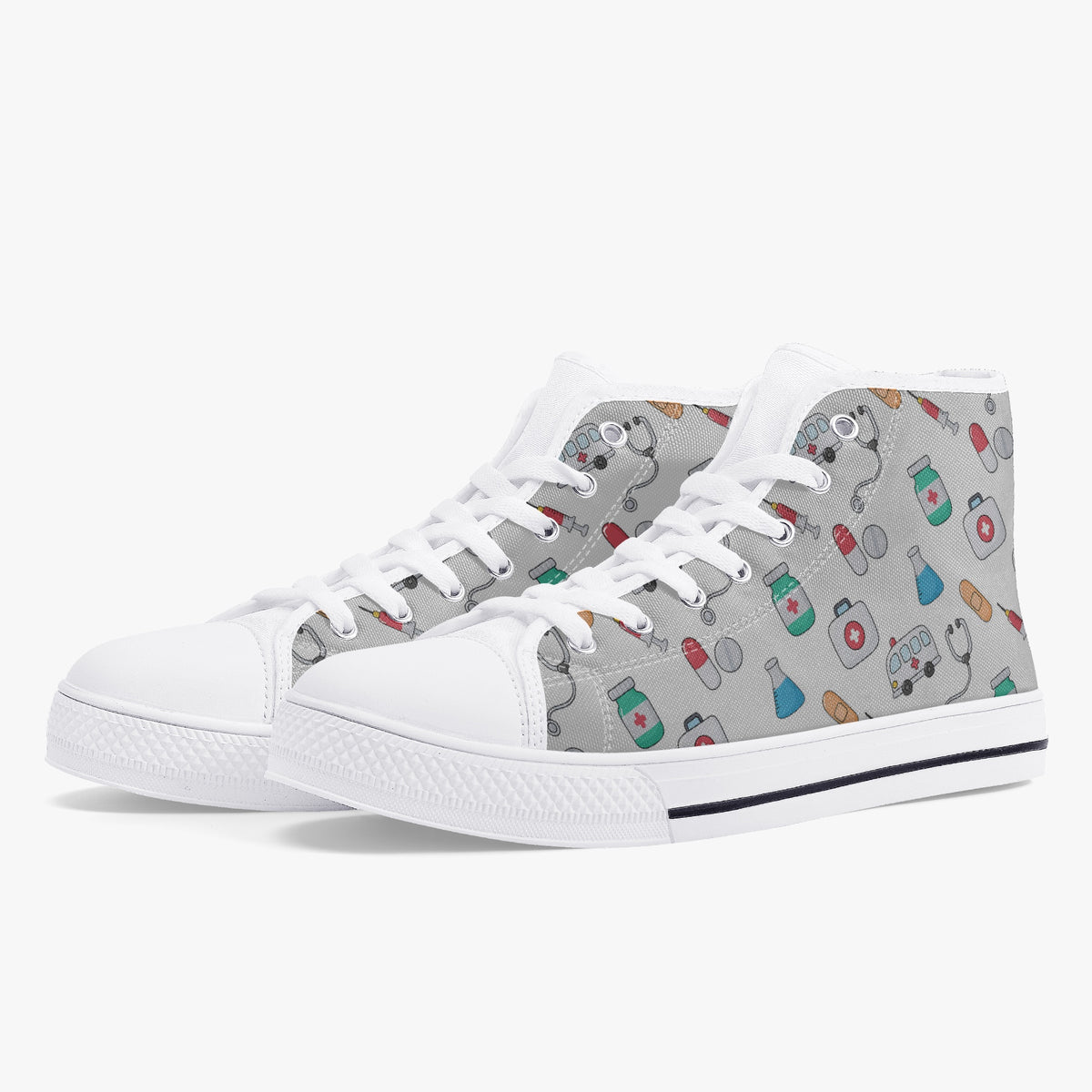 Crake High Top Donovan laced custom prints canvas shoes