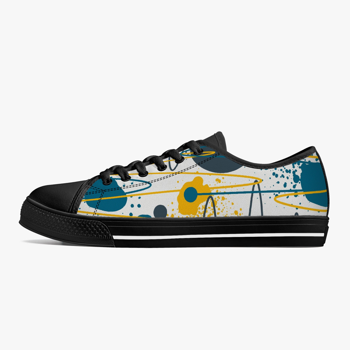 Crake Low Top Ego laced custom prints canvas shoes