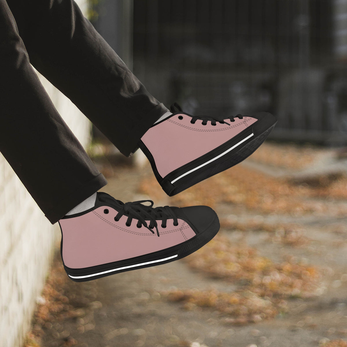 Crake High Top Lips laced custom prints canvas shoes