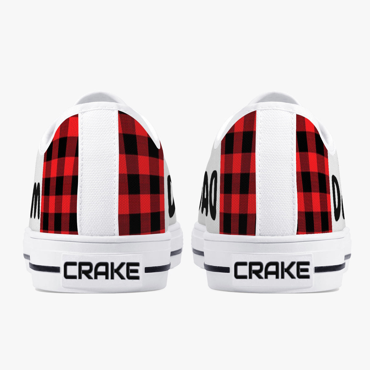 Crake Low Top Dachsund laced custom prints canvas shoes