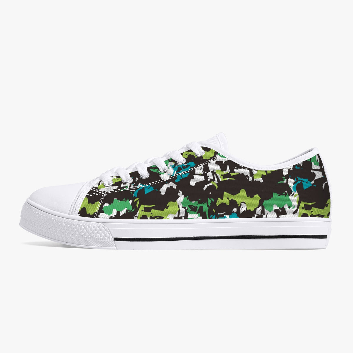Crake Low Top Modern Art laced custom prints canvas shoes