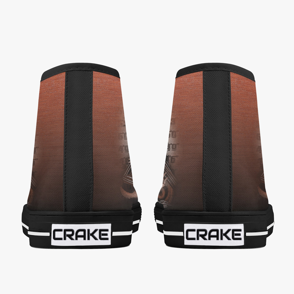 Crake High Top Suns laced custom prints canvas shoes