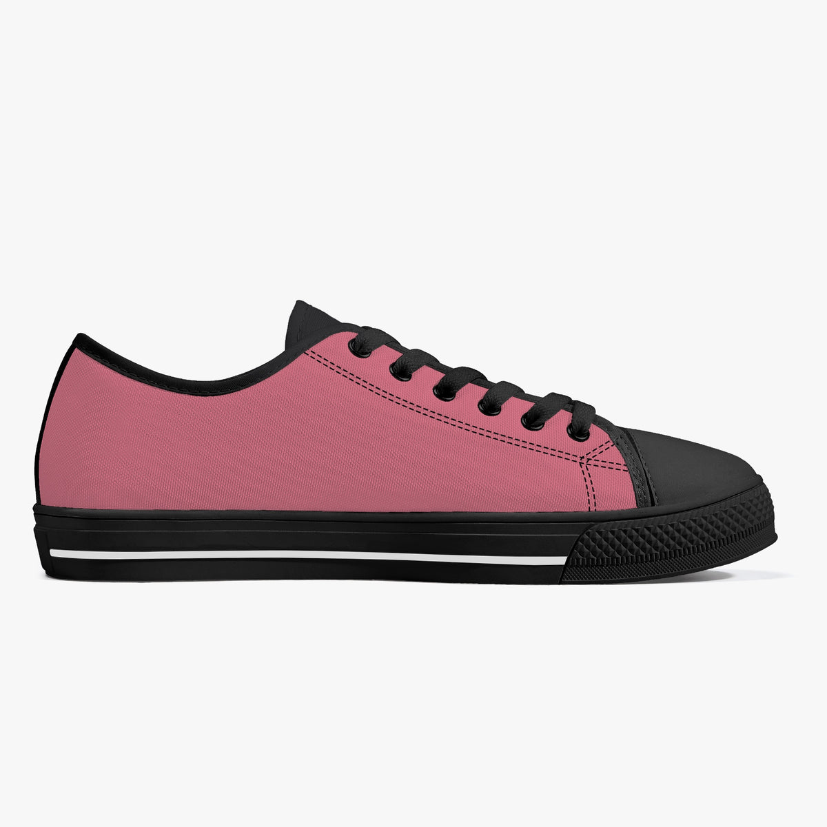 Crake Low Top Lips laced low top plain color canvas shoes