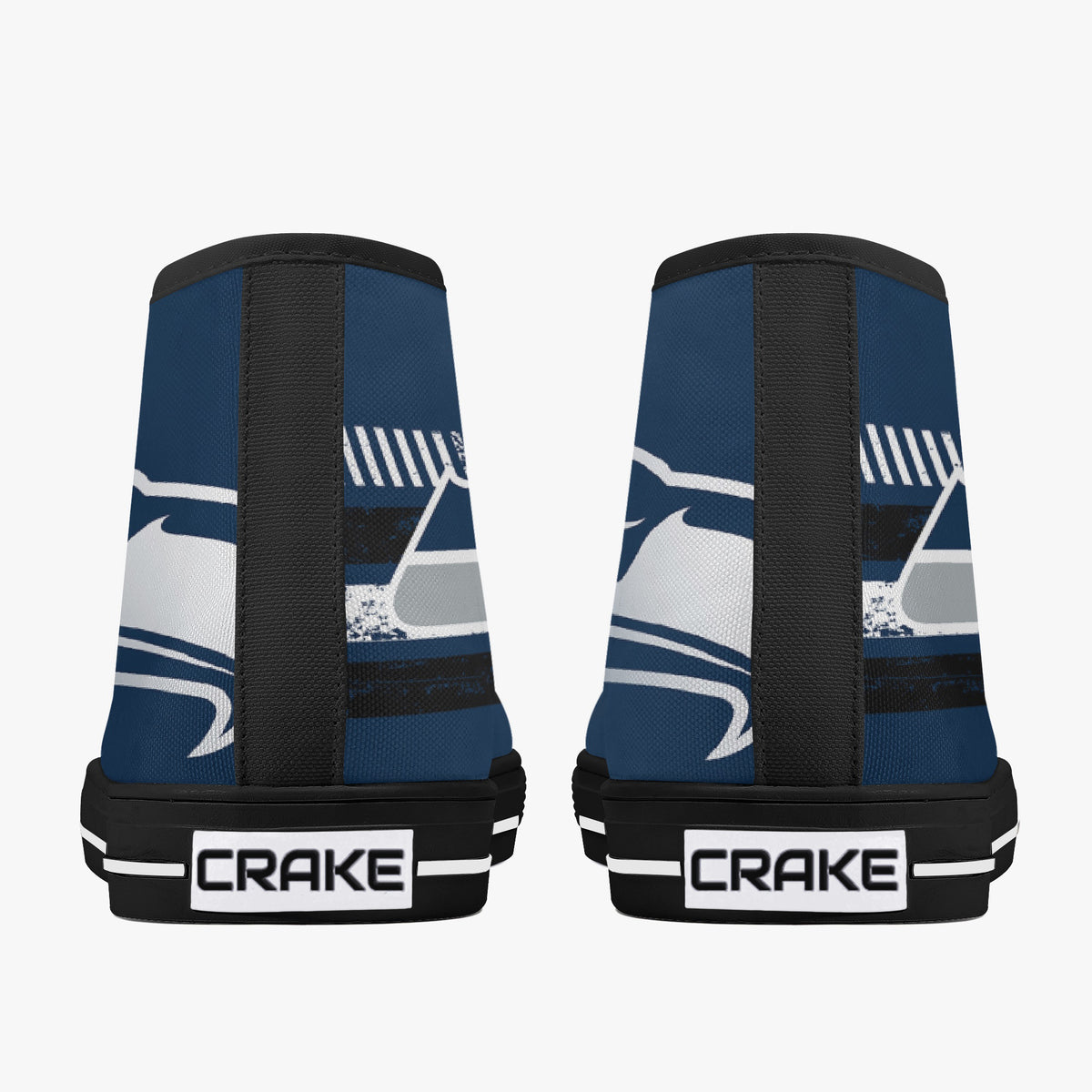 Crake High Top Bald Eagle laced custom prints canvas shoes
