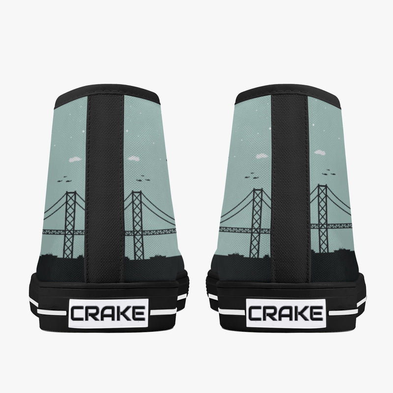 Crake High Top Godzilla laced custom prints canvas shoes at RM MYR289