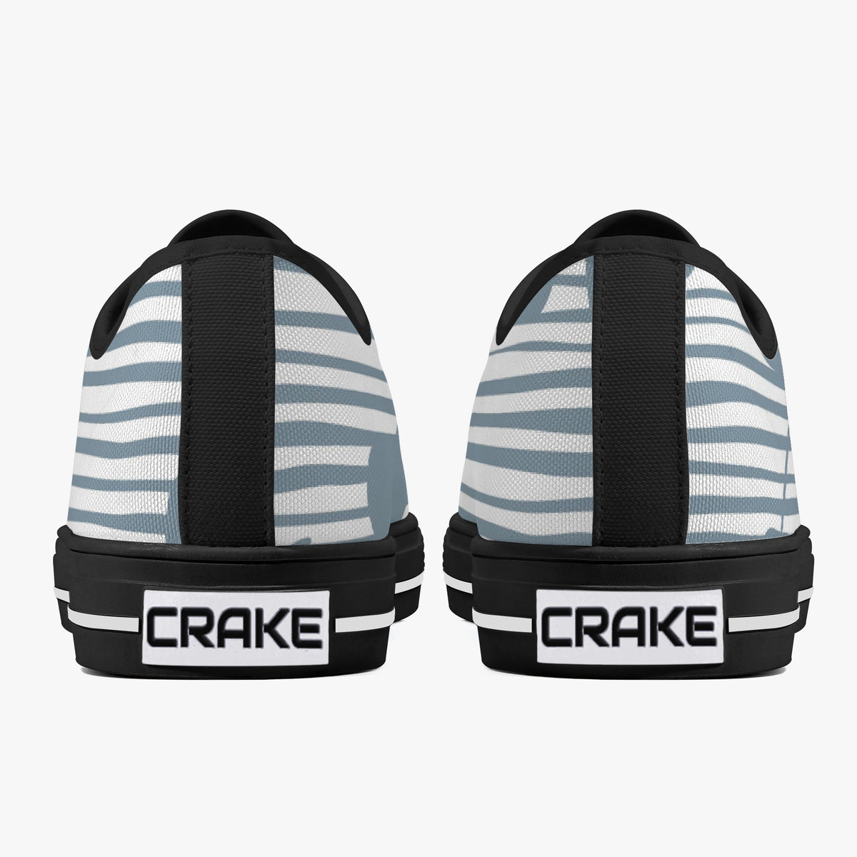Crake Low Top The Curtain laced custom prints canvas shoes