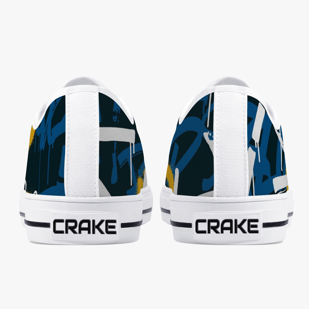 Crake Low Top Sunset laced custom prints canvas shoes