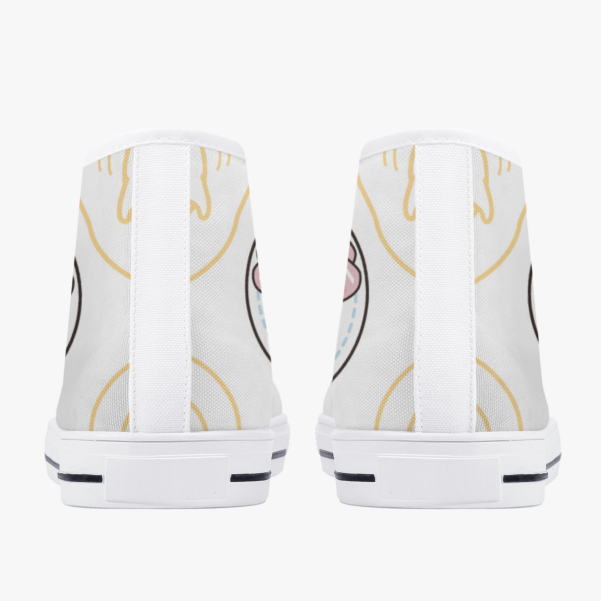 Crake High Top Egger Plate laced custom prints canvas shoes