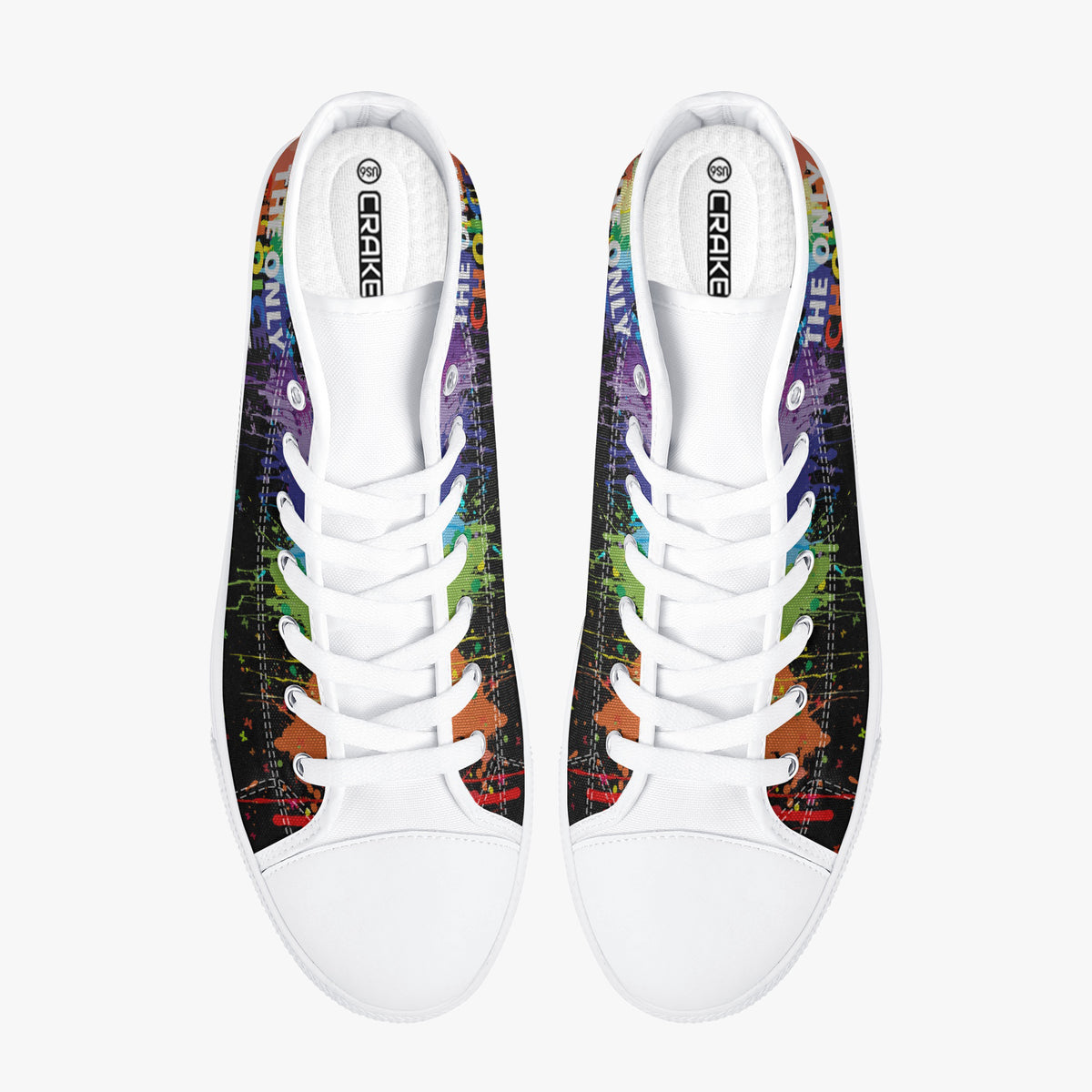 Crake High Top The Only Choice I Made Was To Be Myself laced custom prints canvas shoes