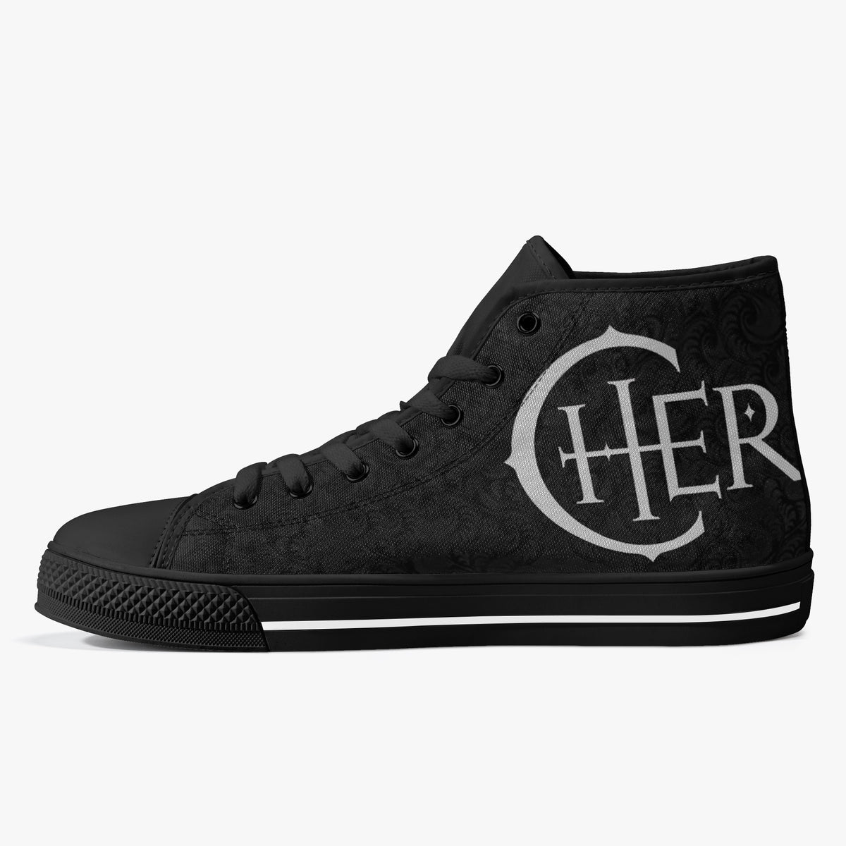 Crake High Top Cher laced custom prints canvas shoes