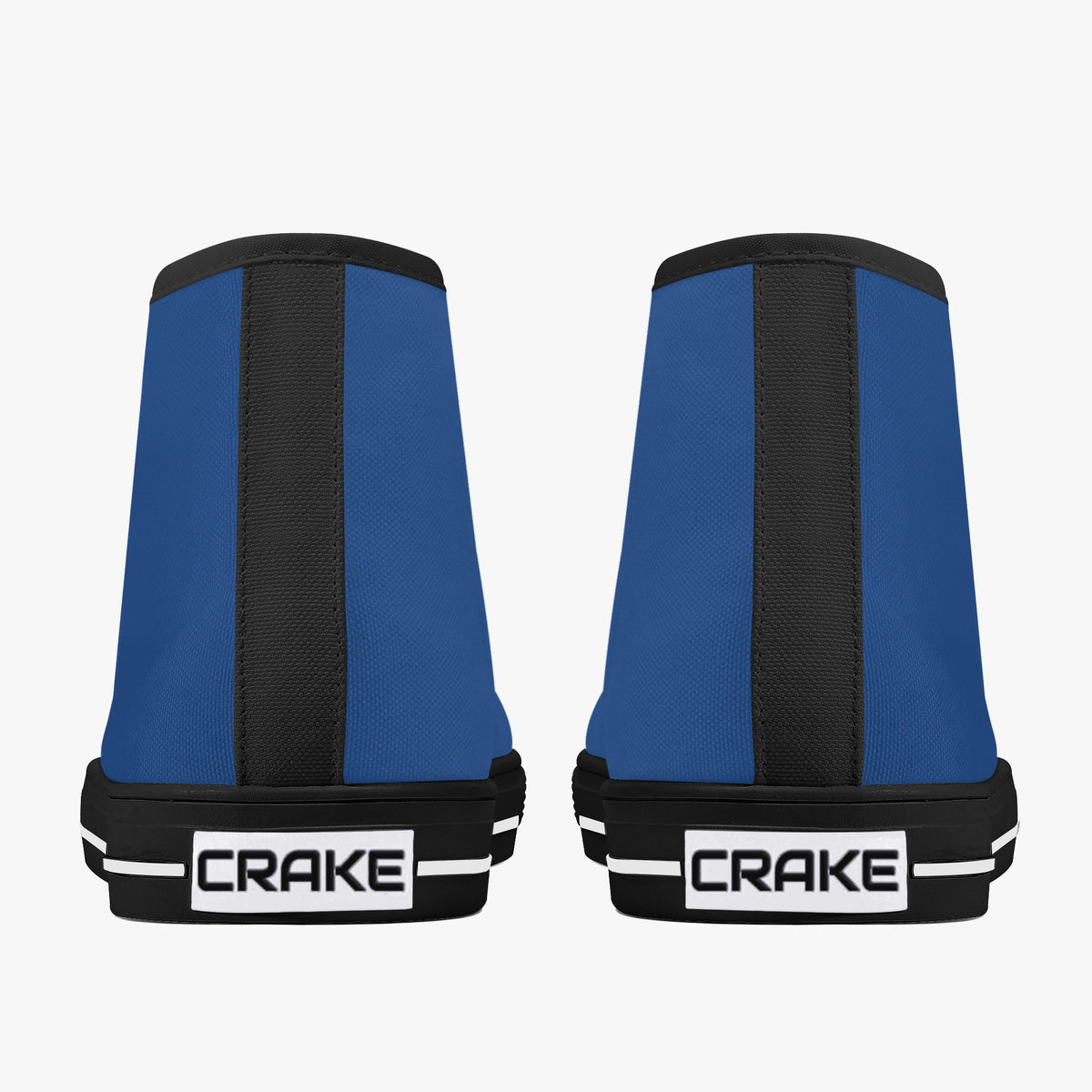 Crake High Top Blue laced high top plain color canvas shoes