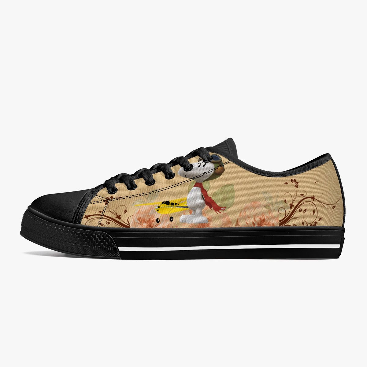 Crake Low Top Watcher laced custom prints canvas shoes