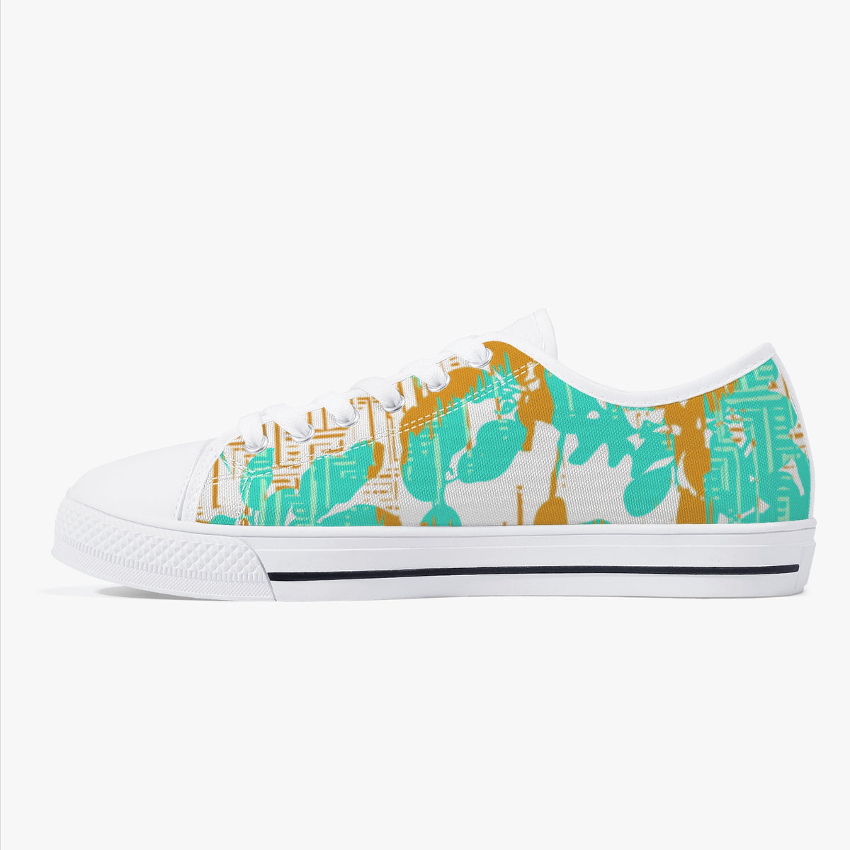 Crake Low Top Peters Painting laced custom prints canvas shoes