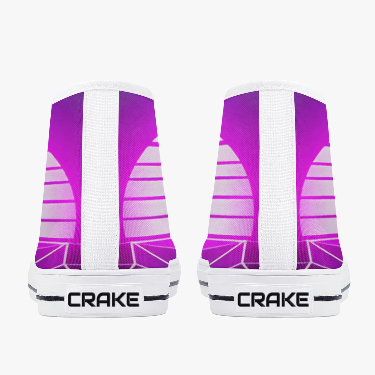 Crake High Top Chrissie laced custom prints canvas shoes