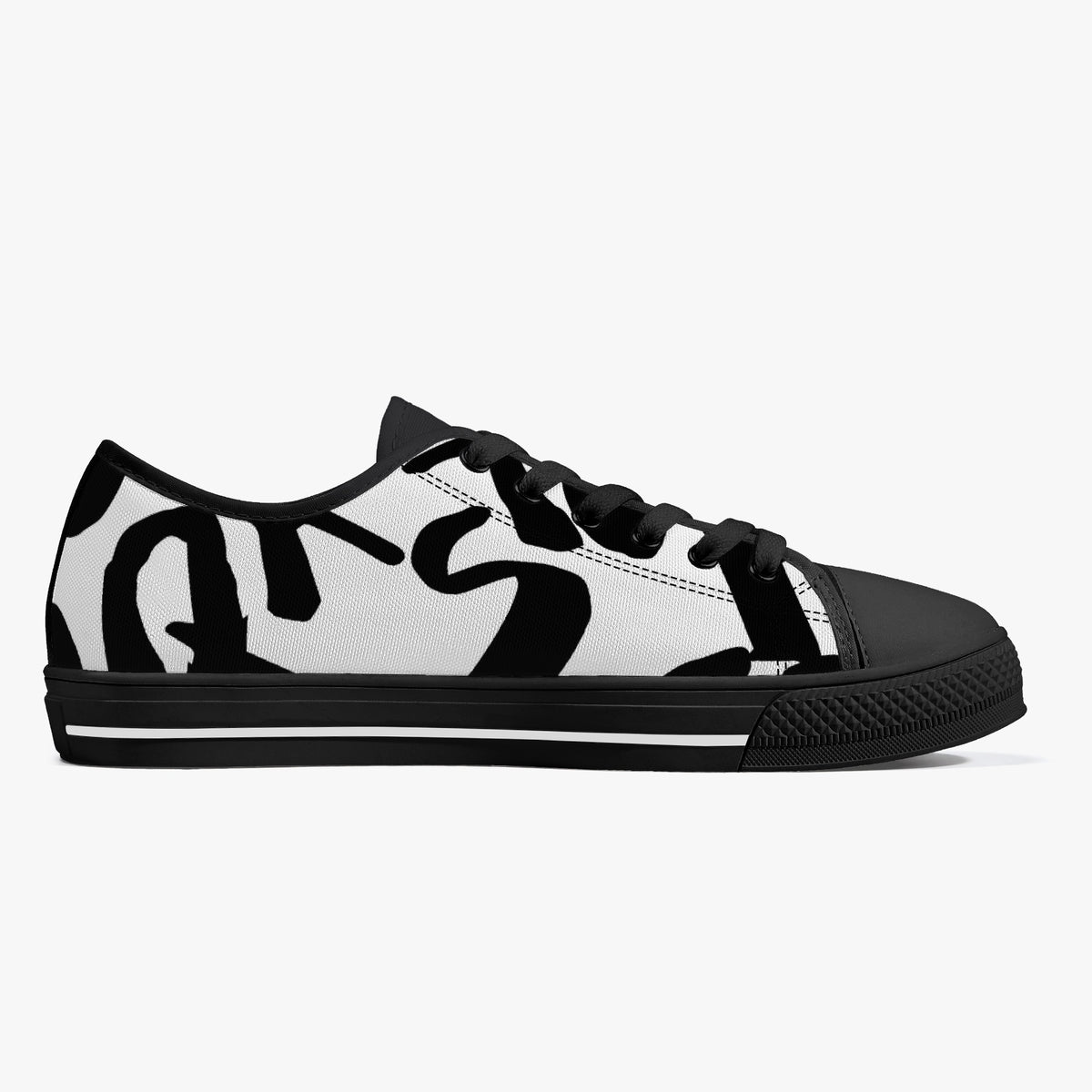 Crake Low Top Latin laced custom prints canvas shoes