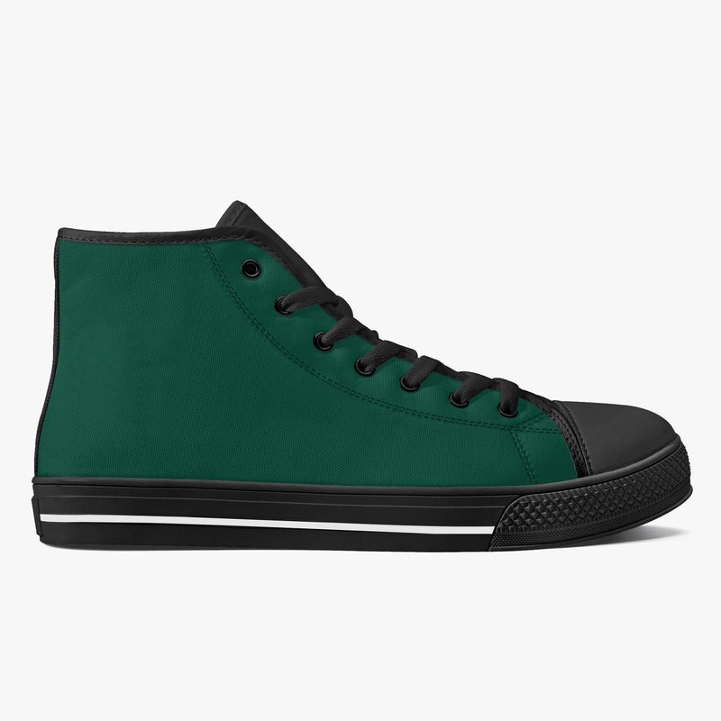 Crake High Top Dark Green laced high top plain color canvas shoes at RM MYR289