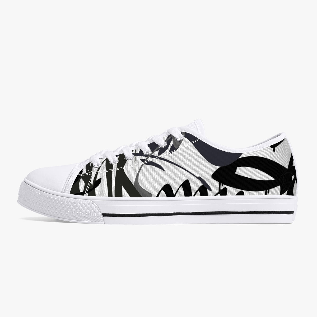 Crake Low Top Sapporo laced custom prints canvas shoes