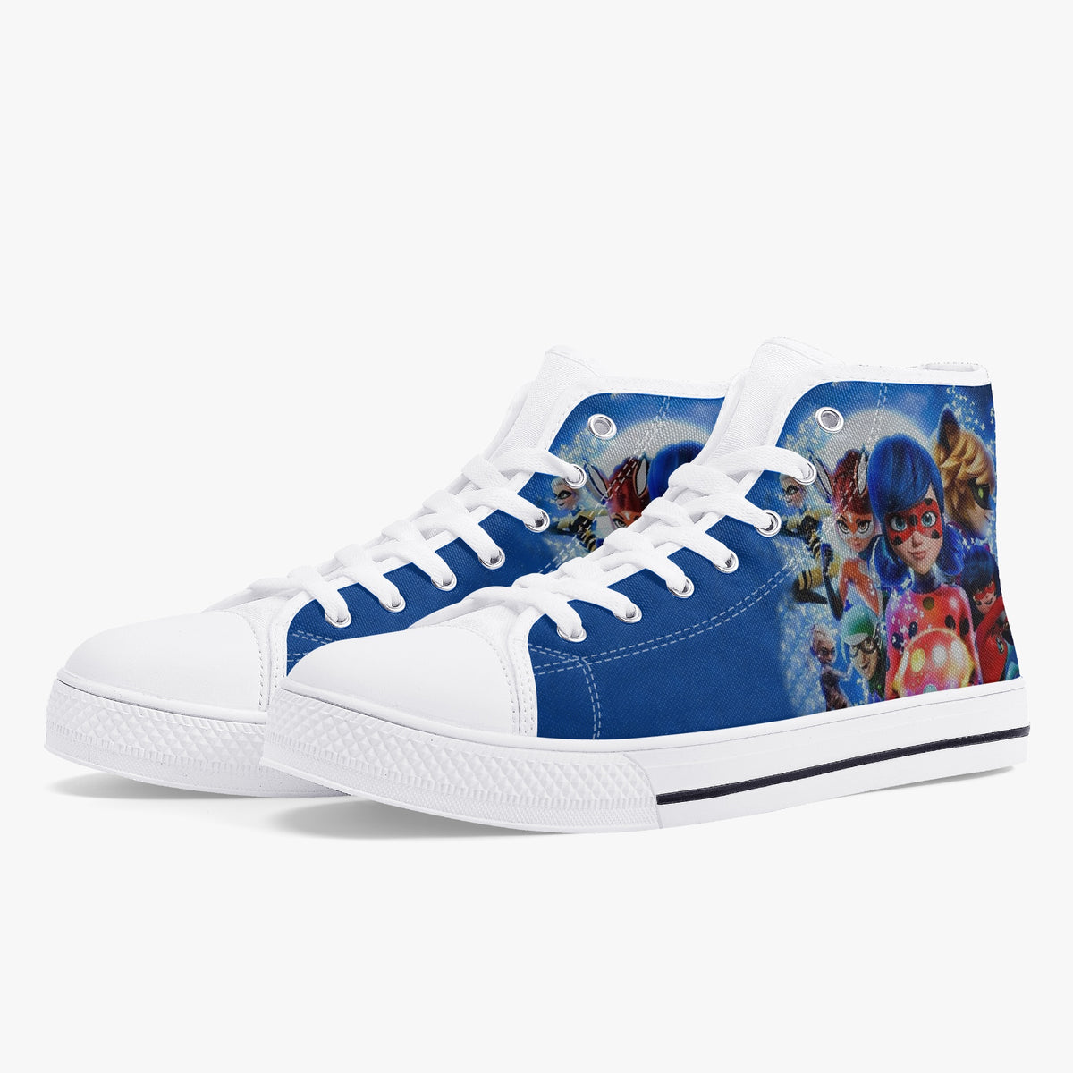 Crake High Top Hokkaigirls laced custom prints canvas shoes